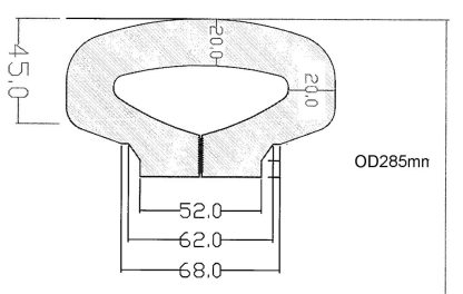 11 inch tyre to suit DBS Semi-Solid Round Tyre 115mm Wide - Fits standard DBS plastic rim