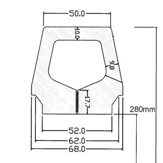 11 inch tyre to suit DBS Hi-Flex Wedge - Fits standard DBS plastic rim