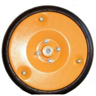 13 inch Powder Coated Press Wheel - 16mm Bearing 48mm Solid Flat Tyre