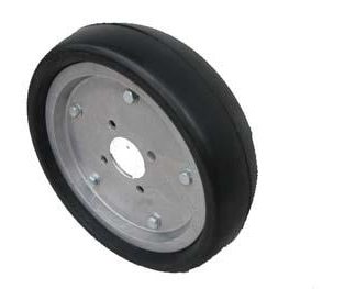 15 inch Aluminium Press Wheel - BMW Hub - No Hub/Axle Complete with 100mm Flat Semi-Pneumatic Tyres on Wheels