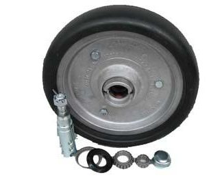 15 inch Aluminium Press Wheel - Integral Hub - Round Axle Horwood Bagshaw Variant 100mm Flat Semi-Pneumatic