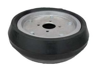 15 inch Aluminium Press Wheel - BMW Hub - No Hub/Axle Complete with 110mm Wedge Solid Tyres on Wheels