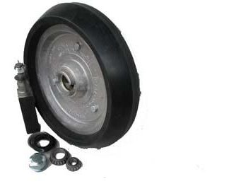 15 inch Integral Hub Press Wheel - Square Axle 110mm Wedge Semi-Pneumatic Tyre