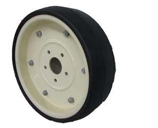 15 inch Powder Coated Gauge Wheel - HT No Hub or Axle Solid Bevel Profile Tyre