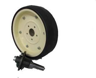 15 inch Powder Coated Gauge Wheel - HT - Round Axle Solid Bevel Profile Tyre