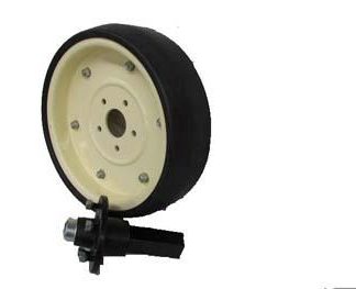 15 inch Powder Coated Gauge Wheel - HT - Square Axle Solid Bevel Profile Tyre