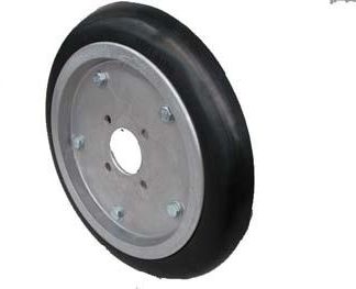 15 inch Aluminium Press Wheel - BMW Hub - No Hub/Axle Complete with 55mm Dome Semi-Pneumatic Tyres on Wheels