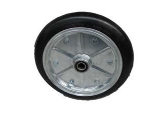 15 inch Galvanised Press Wheel - 25mm Sealed Bearing Complete with 55mm Dome Semi-Pneumatic Tyres on Wheels