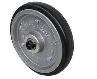 15 inch Sealed Bearing Press Wheel - 25mm with Double Locking Collar 15 inch 55mm Flat Solid