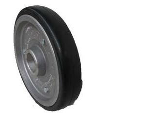 15 inch Aluminium Press Wheel - 63mm Outer Diameter Sealed Bearing No Sealed Bearing Complete with 55mm Flat Semi-Pneumatic Tyre on Wheel