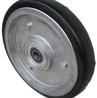 15 inch Aluminium Press Wheel - CONSERVAPAK  Complete with 55mm Flat Semi-Pneumatic Tyre on Wheel