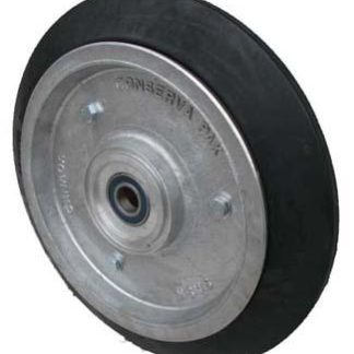 15 inch Aluminium Press Wheel - CONSERVAPAK Complete with 55mm Wedge Solid Tyre on Wheel