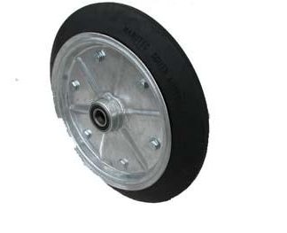 15 inch Galvanised Press Wheel - 25mm Sealed Bearing Complete with 55mm Wedge Solid Tyres on Wheels