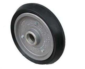 15 inch Aluminium Press Wheel - 62mm Bearing Outer Diameter (NZ) Complete with 80mm Wedge Solid Tyres on Wheels - No Bearings