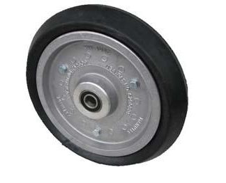 15 inch Aluminium Press Wheel - 25mm Sealed Bearing Complete with 80mm Wedge Solid Tyre on Wheel