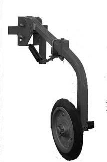 Single Walking Wheel Assembly (Grey) (Complete) Complete with 100mm Flat Solid Tyres on Wheels