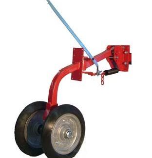 Twin Offset Assembly (Red) 15 inch 55mm Flat Semi-Pneumatic Tyre