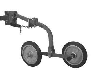 Twin Walking Wheel Assembly (GREY) (Complete) Complete with 110mm Wedge Semi-Pneumatic Tyres on Wheels