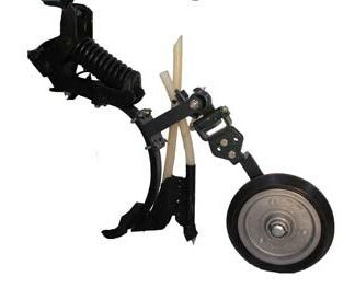 Semi-Adjustable Tyne Mounted Assembly - Flat-On 15 inch 110mm Wedge Semi-Pneumatic Tyre