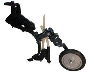 Semi-Adjustable Tyne Mounted Assembly - Flat-On16in 70mm Vee Semi-Pneumatic Tyre