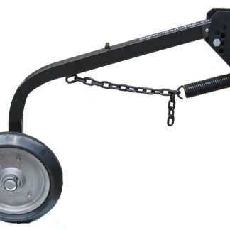 15 inch Fixed Single Walking Wheel Assembly (Black) (Complete) Complete with 80mm Wedge Solid Tyres on Wheels