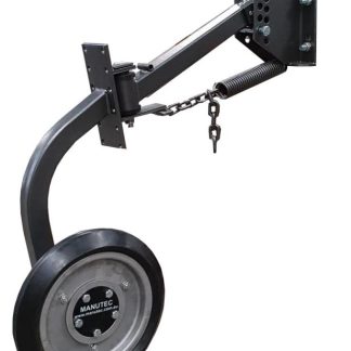 Single Walking Wheel Assembly (Grey) -AGRIHUB Complete with 80mm Wedge Semi-Pneumatic Tyres on Wheels