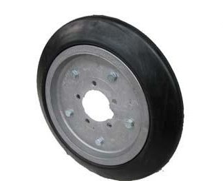 16 inch Aluminium Press Wheel - HT Hub - No Hub or Stub Complete with 16 inch 70mm Vee Semi-Pneumatic Tyre on Wheel