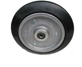 16 inch Aluminium Press Wheel - 25mm Sealed Bearing Complete with 16 inch 70mm Vee Semi-Pneumatic Tyre on Wheel