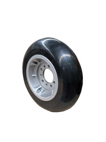 16 Inch Aluminium Press Wheel - Suit JD1870 Complete with 16 inch 120mm Wedge Semi-Solid Tyre on Wheel