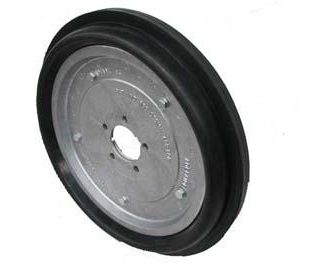 18 inch HT Press Wheel - No Hub etc Solid - 100mm Flat Central Rib Tyre