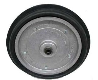 18 inch Sealed Bearing Press Wheel - 25mm with Double Locking Collars Solid - 100mm Flat Central Rib