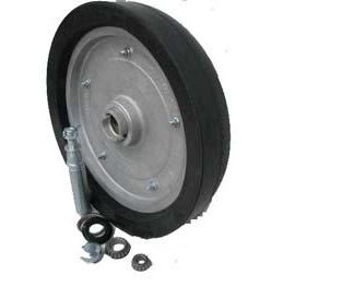 18 inch Aluminium Press Wheel - Integral Hub - Round Axle 100mm Gauge Profile Solid Tyre