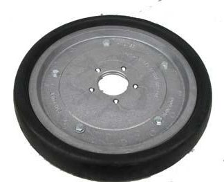 18 inch Aluminium Press Wheel - HT Hub - No Hub or Axle Complete with 55mm Flat Semi-Pneumatic Tyre on Wheel