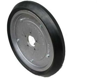 18 inch Aluminium Press Wheel - HT Hub - No Hub or Axle Complete with 80mm Wedge Solid Tyre on Wheel