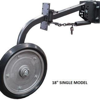 Single Walking Wheel Assembly Complete with 80mm Wedge Semi-Pneumatic Tyre on Wheel