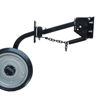 Single Walking Wheel Assembly (Grey) -AGRIHUB Complete with 80mm Wedge Semi-Solid Tyres on Wheels