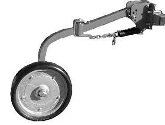 Single Walking Wheel Assembly  Complete with 110mm Wedge Semi-Pneumatic Tyre on Wheel