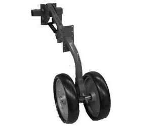 Twin Offset Assembly (Grey) 18 inch 55mm Flat Semi-Pneumatic Tyres