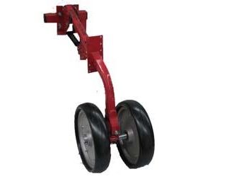 Twin Offset Assembly (Red) 18 inch 100mm Flat Semi-Pneumatic Tyres