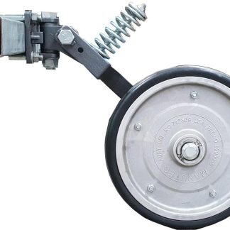 Heavy Duty Single Rear Mounted Swivel Assembly 18 inch 55mm Flat Semi-Pneumatic Tyre - Integral Hub