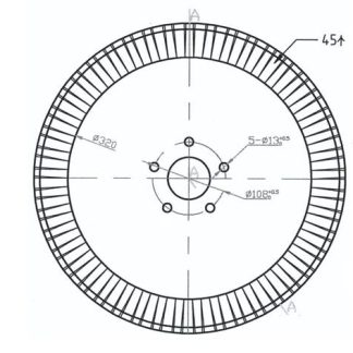 16 inch Fluted Coulter Disc HT Pattern (5x108)- Double Bevel