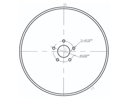 18 inch Plain Coulter Disc HT Pattern (5x108)- Double Bevel