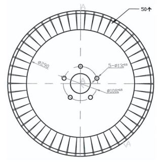 18 inch Fluted Coulter Disc HT Pattern (5x108) and JD Multi Pattern- Double Bevel