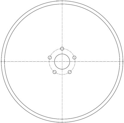 20in Plain Coulter Disc HT Pattern (5x108)- Single Bevel - 8MM - 1/2 inch studs