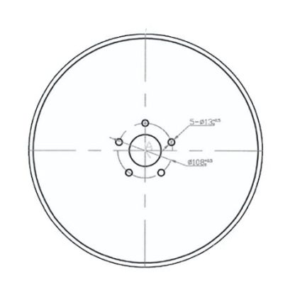 20in Plain Coulter Disc HT Pattern (5x108)- Single Bevel - 8MM - 1/2 inch studs