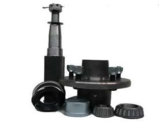 Press Wheel Holden High Tensile Hub - Square Stub Axle Complete(Grease Nipple) with seal, bearings, etc